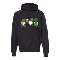 Funny St Patricks Day Drunk Gnomes Premium Hoodie