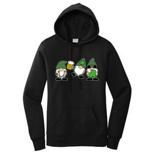 Funny St Patricks Day Drunk Gnomes Women's Pullover Hoodie