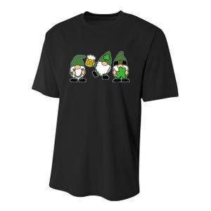 Funny St Patricks Day Drunk Gnomes Youth Performance Sprint T-Shirt