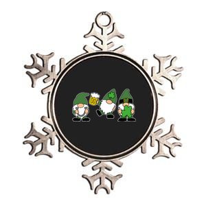 Funny St Patricks Day Drunk Gnomes Metallic Star Ornament