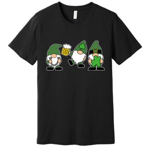 Funny St Patricks Day Drunk Gnomes Premium T-Shirt