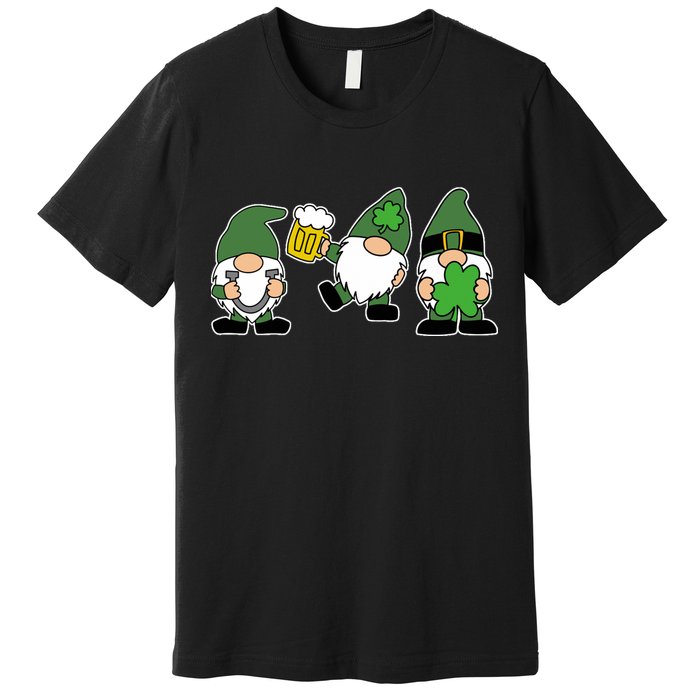 Funny St Patricks Day Drunk Gnomes Premium T-Shirt