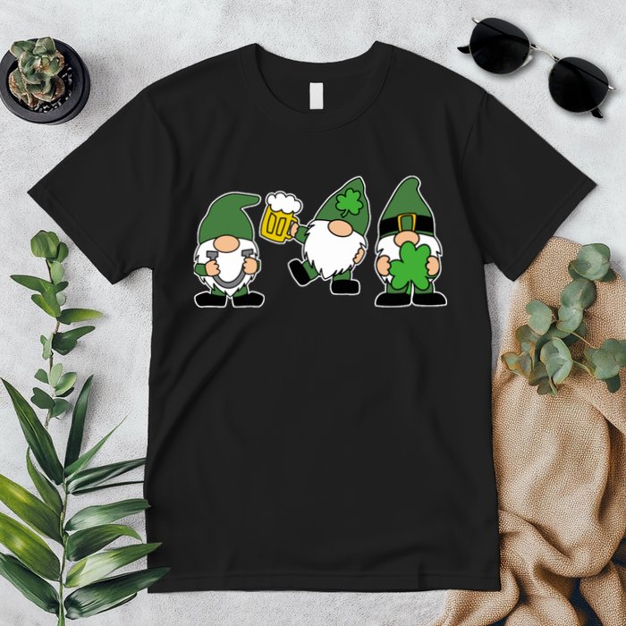 Funny St Patricks Day Drunk Gnomes Premium T-Shirt
