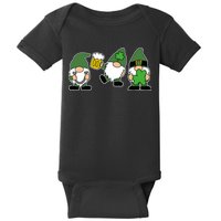 Funny St Patricks Day Drunk Gnomes Baby Bodysuit