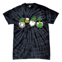 Funny St Patricks Day Drunk Gnomes Tie-Dye T-Shirt