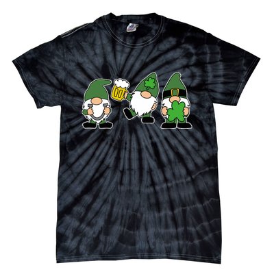 Funny St Patricks Day Drunk Gnomes Tie-Dye T-Shirt