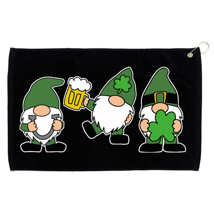 Funny St Patricks Day Drunk Gnomes Grommeted Golf Towel