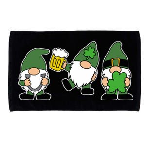 Funny St Patricks Day Drunk Gnomes Microfiber Hand Towel