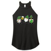 Funny St Patricks Day Drunk Gnomes Women's Perfect Tri Rocker Tank