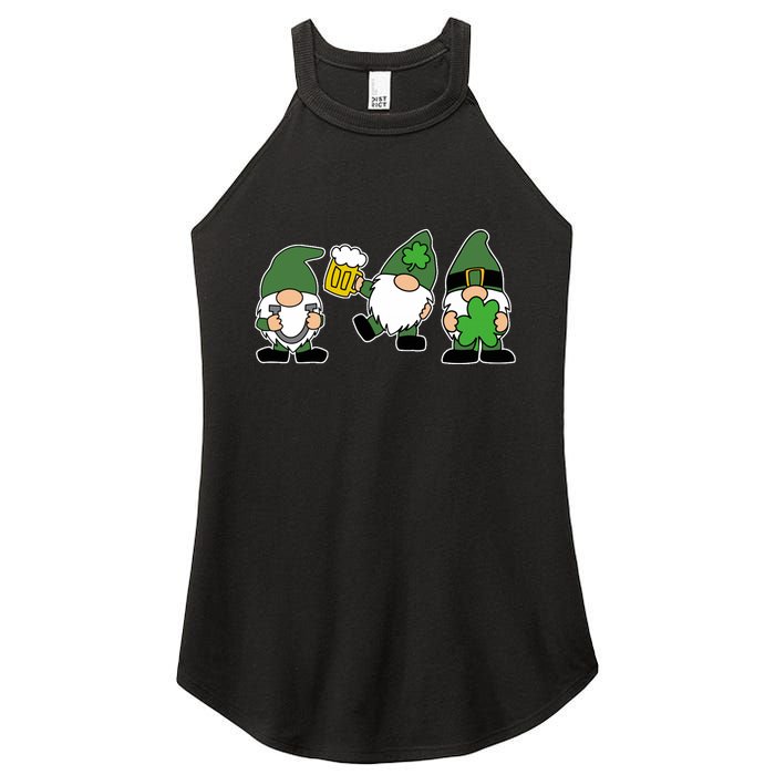 Funny St Patricks Day Drunk Gnomes Women's Perfect Tri Rocker Tank