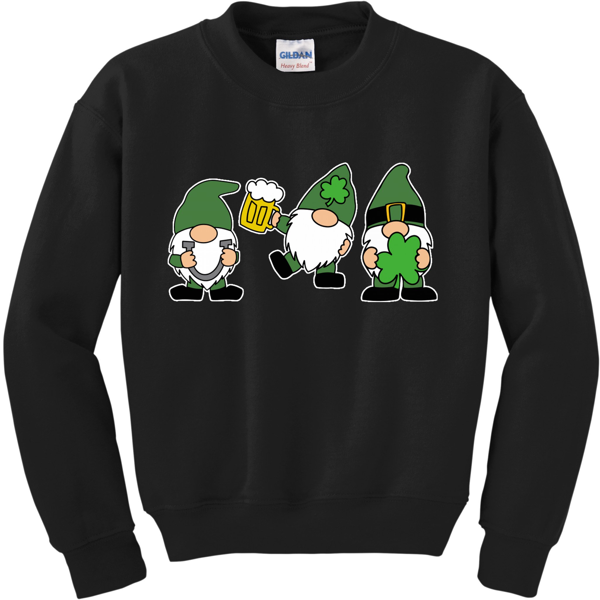Funny St Patricks Day Drunk Gnomes Kids Sweatshirt