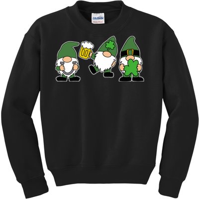 Funny St Patricks Day Drunk Gnomes Kids Sweatshirt