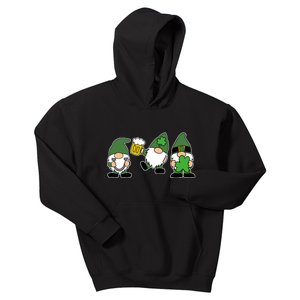 Funny St Patricks Day Drunk Gnomes Kids Hoodie