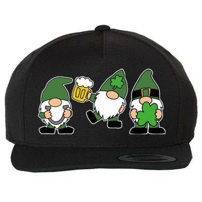 Funny St Patricks Day Drunk Gnomes Wool Snapback Cap