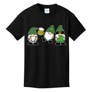 Funny St Patricks Day Drunk Gnomes Kids T-Shirt