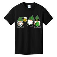 Funny St Patricks Day Drunk Gnomes Kids T-Shirt