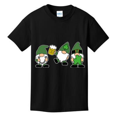 Funny St Patricks Day Drunk Gnomes Kids T-Shirt