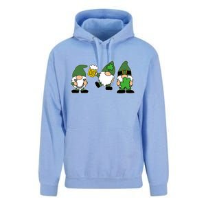 Funny St Patricks Day Drunk Gnomes Unisex Surf Hoodie