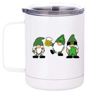 Funny St Patricks Day Drunk Gnomes 12 oz Stainless Steel Tumbler Cup