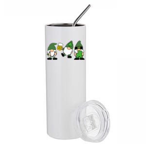 Funny St Patricks Day Drunk Gnomes Stainless Steel Tumbler