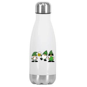 Funny St Patricks Day Drunk Gnomes Stainless Steel Insulated Water Bottle