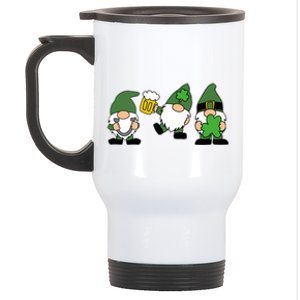 Funny St Patricks Day Drunk Gnomes Stainless Steel Travel Mug