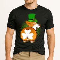 Funny St Patrick's Day Shamrock Corgi Butt Performance Shirt