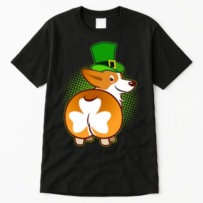 Funny St Patrick's Day Shamrock Corgi Butt Tall T-Shirt