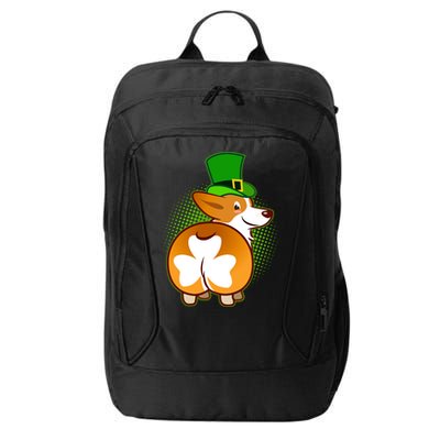 Funny St Patrick's Day Shamrock Corgi Butt City Backpack