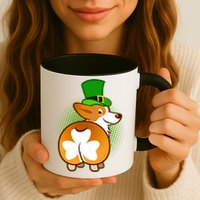 Funny St Patrick's Day Shamrock Corgi Butt Mug