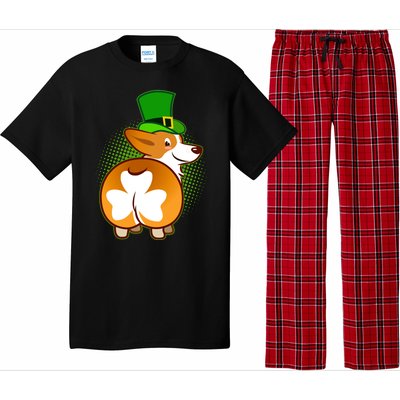 Funny St Patrick's Day Shamrock Corgi Butt Pajama Set