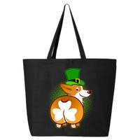 Funny St Patrick's Day Shamrock Corgi Butt 25L Jumbo Tote