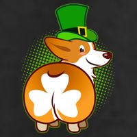 Funny St Patrick's Day Shamrock Corgi Butt Trucker Hat