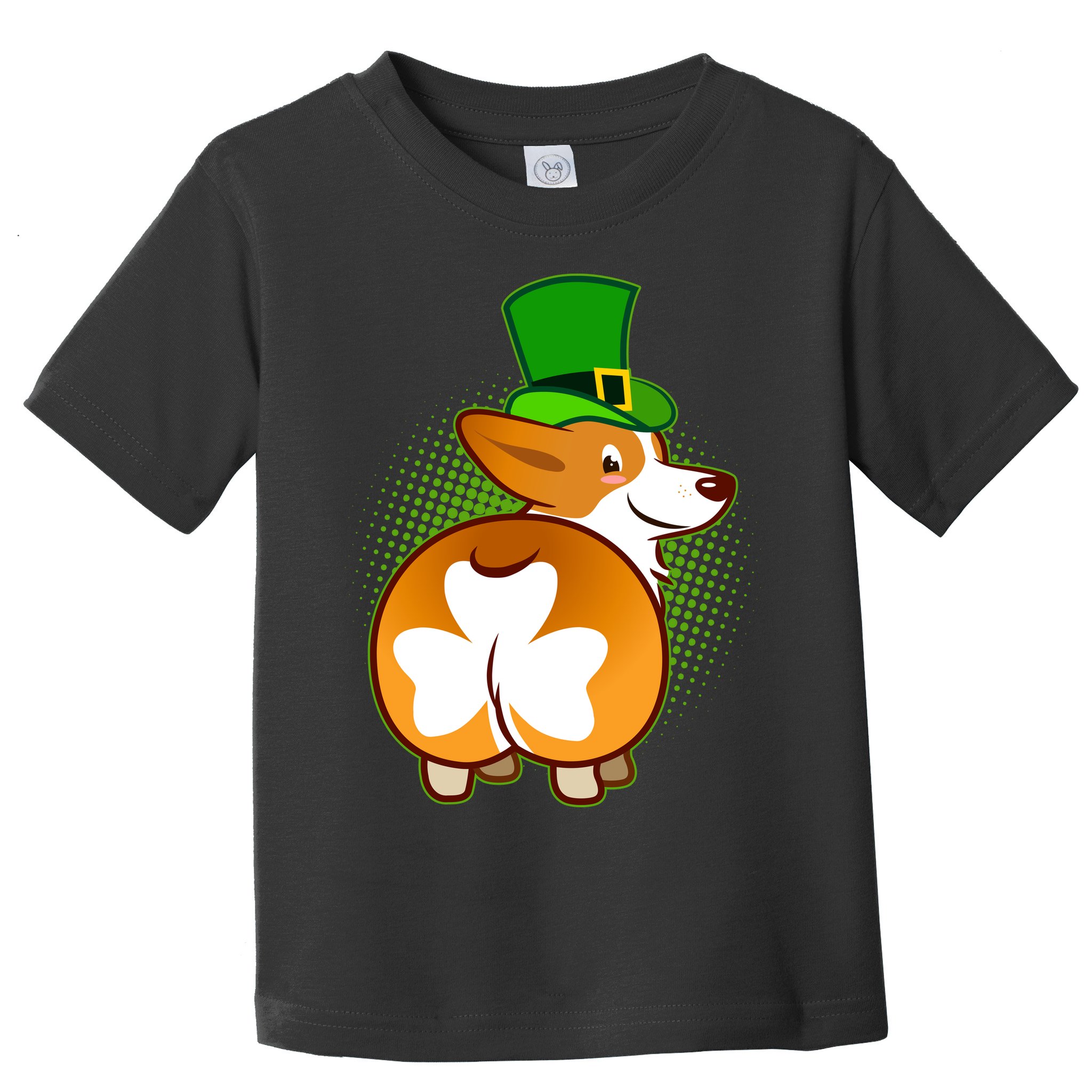 Funny St Patrick's Day Shamrock Corgi Butt Toddler T-Shirt