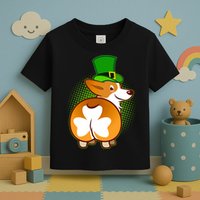 Funny St Patrick's Day Shamrock Corgi Butt Toddler T-Shirt