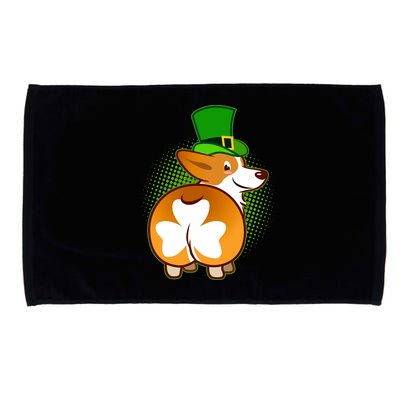 Funny St Patrick's Day Shamrock Corgi Butt Microfiber Hand Towel