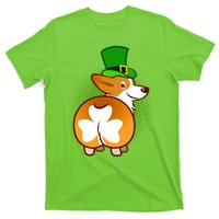 Funny St Patrick's Day Shamrock Corgi Butt T-Shirt