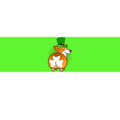 Funny St Patrick's Day Shamrock Corgi Butt Bumper Sticker