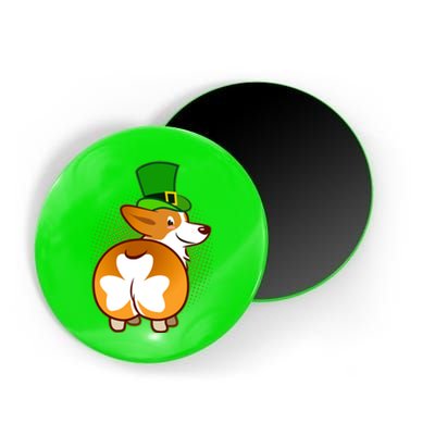 Funny St Patrick's Day Shamrock Corgi Butt Magnet