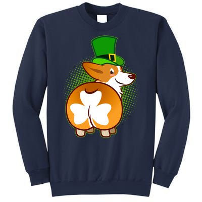 Funny St Patrick's Day Shamrock Corgi Butt Sweatshirt