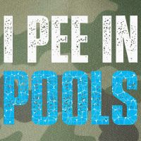 Funny Swimming Pool Swimmer I Pee in Pools Legacy Tie Dye Trucker Hat