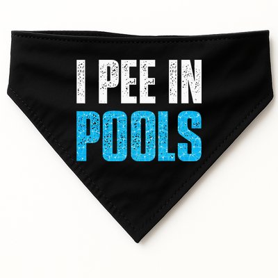 Funny Swimming Pool Swimmer I Pee in Pools USA-Made Doggie Bandana
