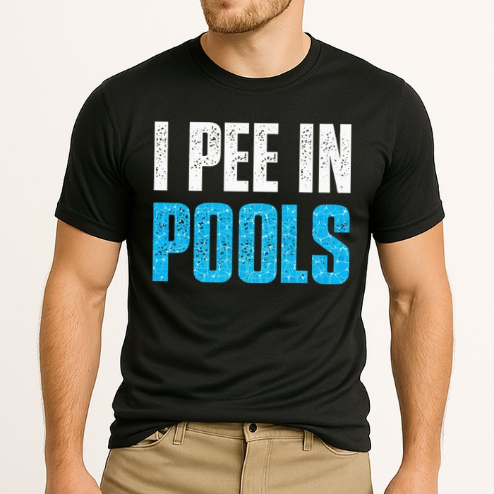 Funny Swimming Pool Swimmer I Pee in Pools Performance Shirt
