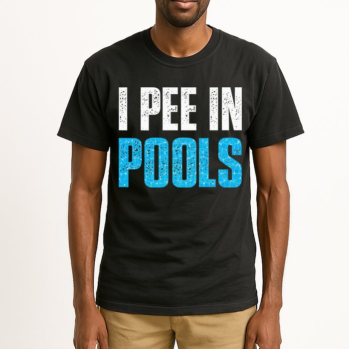 Funny Swimming Pool Swimmer I Pee in Pools Tall T-Shirt