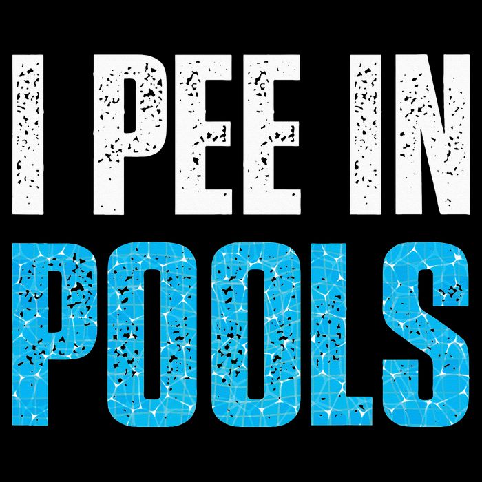 Funny Swimming Pool Swimmer I Pee in Pools 7-Panel Snapback Hat