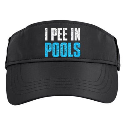 Funny Swimming Pool Swimmer I Pee in Pools Adult Drive Performance Visor