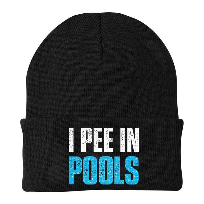 Funny Swimming Pool Swimmer I Pee in Pools Beanie