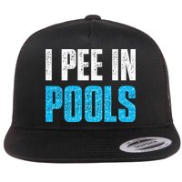Funny Swimming Pool Swimmer I Pee in Pools Flatbill Hat