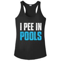 Funny Swimming Pool Swimmer I Pee in Pools Ladies PosiCharge Competitor Racerback Tank