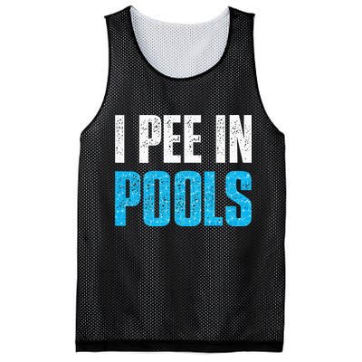 Funny Swimming Pool Swimmer I Pee in Pools Mesh Reversible Basketball Jersey Tank